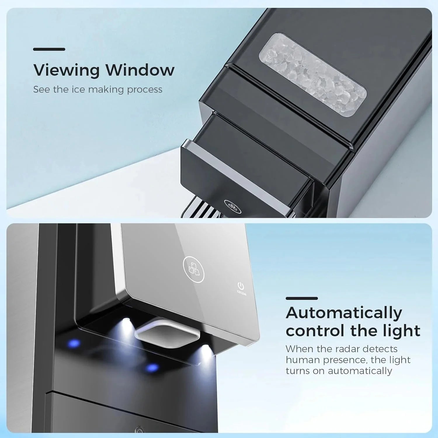 Kismile 33lbs Countertop Nugget Ice Maker 58015RIM0-BLACK