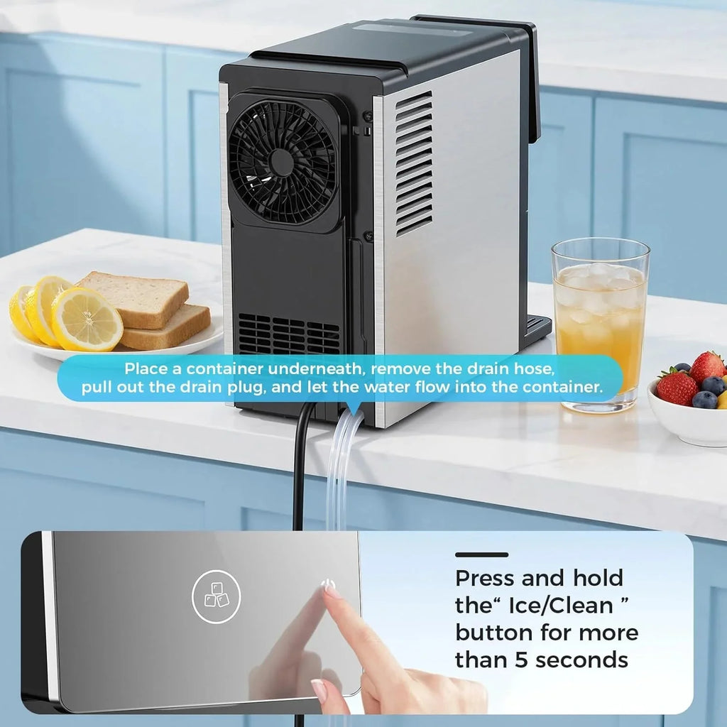 Kismile 33lbs Countertop Nugget Ice Maker 58015RIM0-BLACK